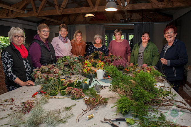 Kreativtreffen „Herbstkränze gestalten“ in der „Tüddelschmiede“ - Foto: Holger Martsch